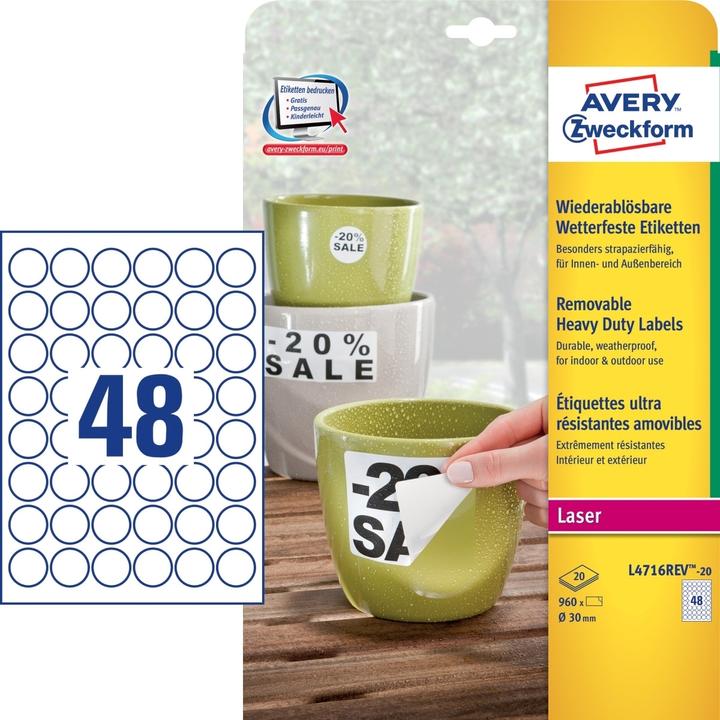 Produktbild Avery Wetterfeste Etiketten