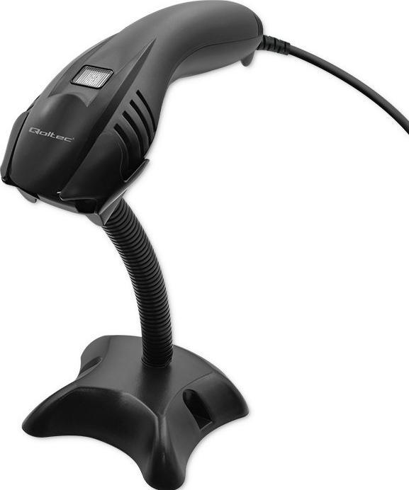 Image du produit Qoltec 50861 Wired Laser Barcode Scanner 1D (Codes à barres 1D)