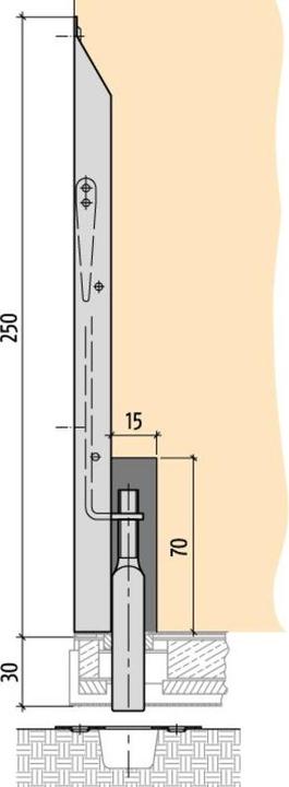 Actual product image Planet Door edge bolt KR for 2-leaf door closures Profilb (T-flat angle, 1 pcs.)