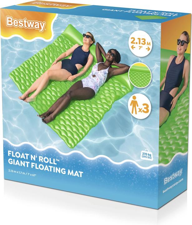 Actual product image Bestway XL air mattress Float n' Roll™ 213 x 170 cm