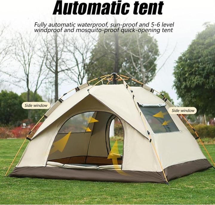 Image du produit Fun Outside Tente à montage rapide avec fermeture rapide pour 3-4 personnes (Tente gonflable, 4 personnes)
