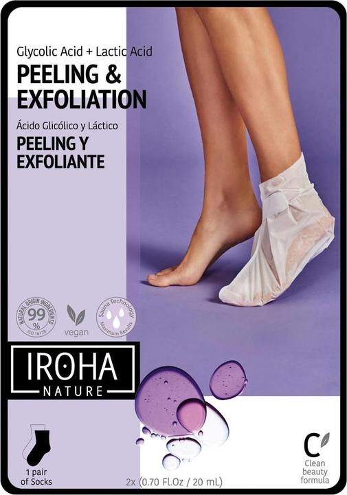 Immagine prodotto Iroha Nature Natura - Maschera esfoliante per piedi Calzini Lavanda (Maschera del piede, 498.67 ml)