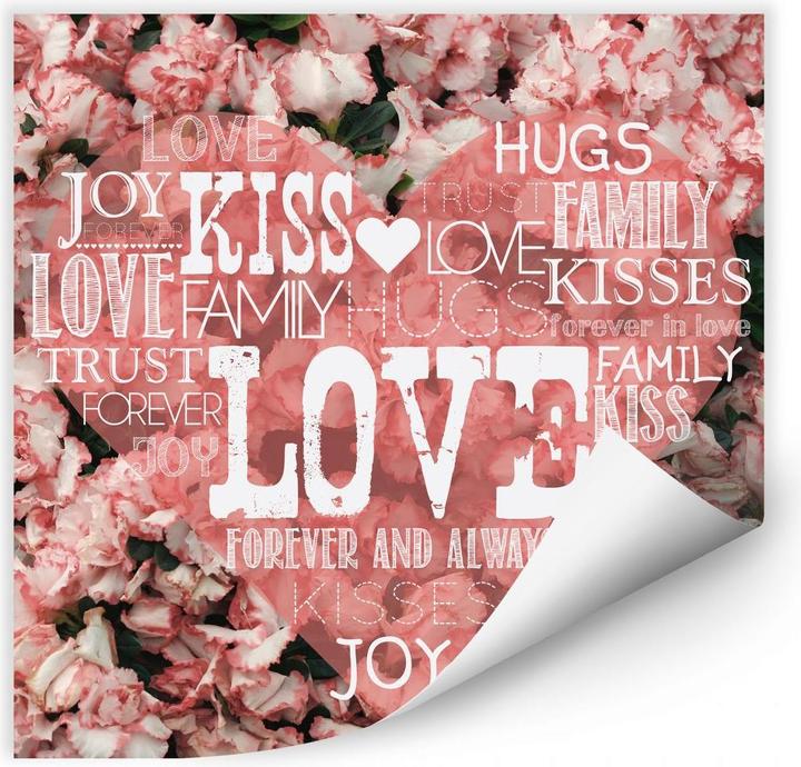 Actual product image Trenddeko Love heart in the sea of flowers (70 x 70 cm)