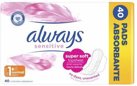 Image du produit Always Sensitive Normal Plus (40 x, Tampons sanitaires)