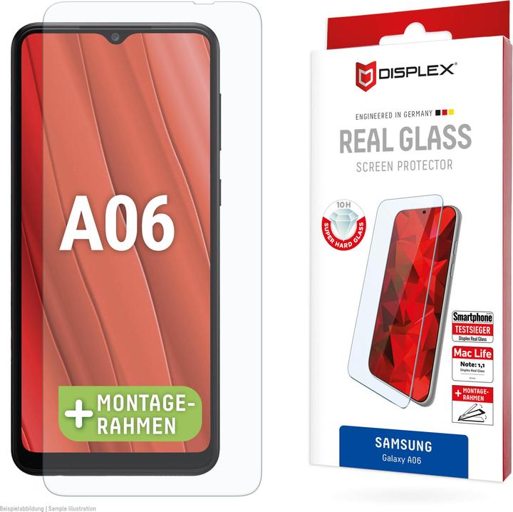 Actual product image Displex Real Glass, 2D Panzerglas (1 Piece, Samsung Galaxy A06)
