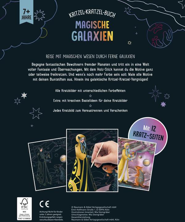 Produktbild Magische Galaxien - Kritzel-Kratzel-Buch für Kinder ab 7 Jahren (Deutsch, 2021)