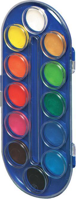 Produktbild Herlitz Farbkasten 12 Farben blau Kunststoff (Blau)