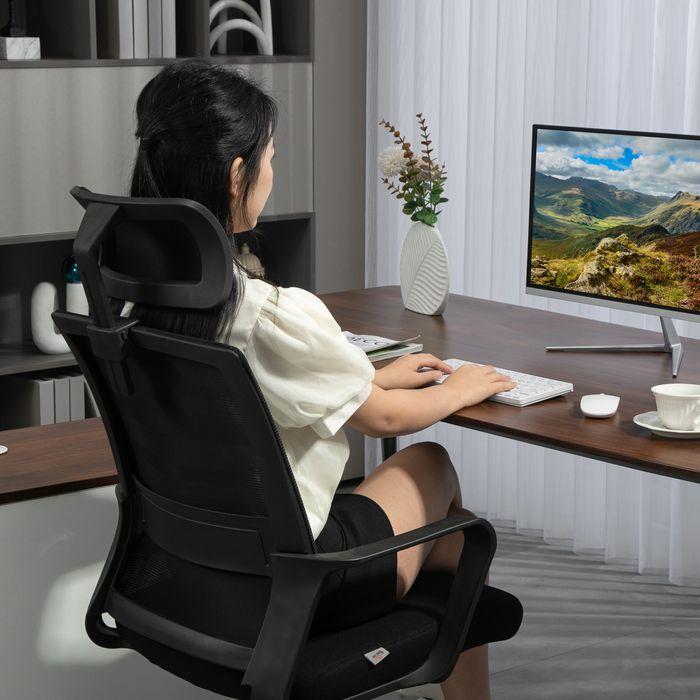 Produktbild Swisshandel24 Bürostuhl Ergonomischer Schreibtischstuhl mit Armlehne, Verstellbar Kopfstütze