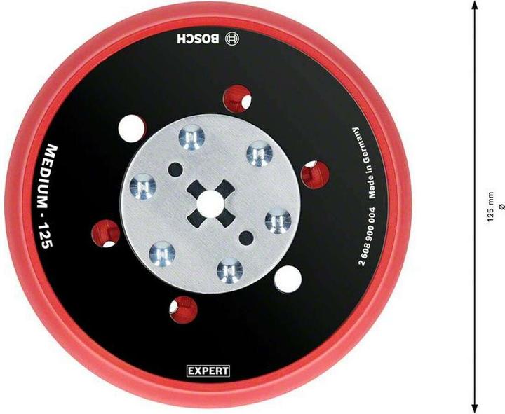 Produktbild Bosch Professional Zubehör EXPERT Multihole (EXPERT Multiloch) Universalstützteller, 125 mm, medium (Mittel)