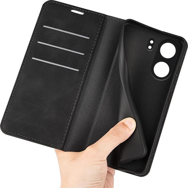 Produktbild Cover-Discount Xiaomi Poco C65 / Redmi 13C - Stand Flip Case Hülle schwarz (Xiaomi Poco C65, Xiaomi Redmi 13C)