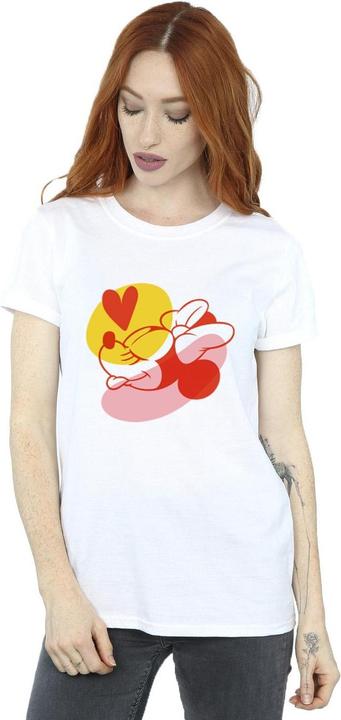 Actual product image Disney Womens/Ladies Minnie Mouse Tongue Heart Cotton Boyfriend T-Shirt (XL)
