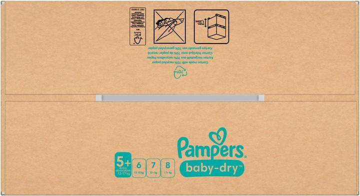 Actual product image Pampers Baby-Dry (Size 5+, Monthly box, 168 Piece)