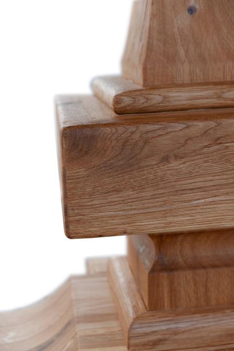 Actual product image zz_ArchivedByPCD_Mutoni wood Solid wood table round Calgary - rustic wild oak (3+3)