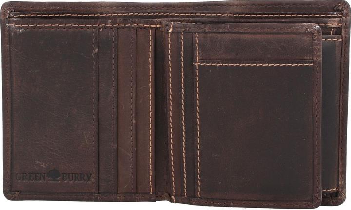 Actual product image Greenburry Tornado wallet RFID protection leather 9 cm