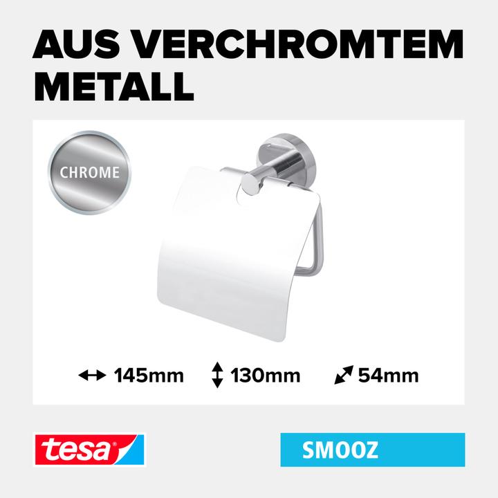 Produktbild tesa SMOOZ WC-Papierrollenhalter inkl. Klebelösung ohne Bohren