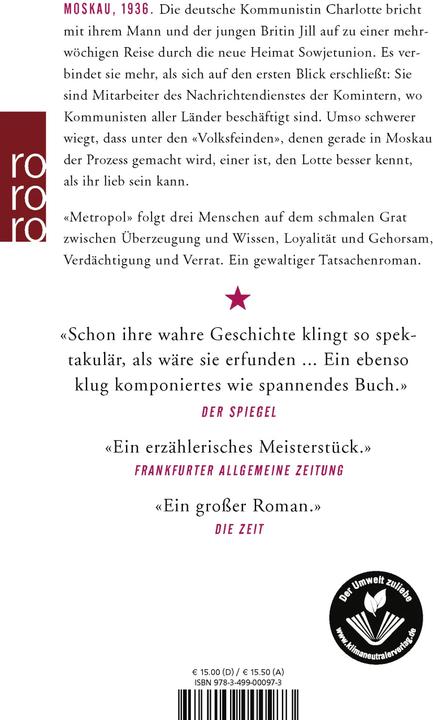 Produktbild Metropol (Deutsch, Eugen Ruge, 2021)
