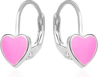 Produktbild Agato - Silver earrings for girls Pink hearts AGT-ED023L