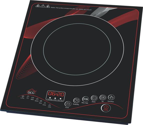 DCG Eltronic EKP2430 Schwarz, Rot Induktionseinbauherd(e) 1