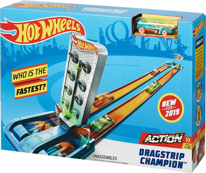 Actual product image Hot Wheels Dragstrip Champion, playset