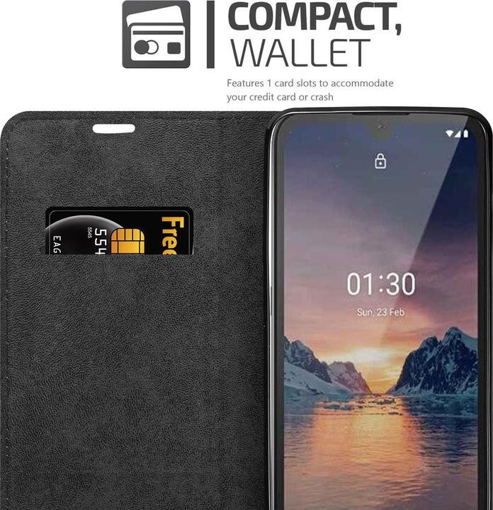 Actual product image Cadorabo Book Invisible Magnet Cover (Nokia 1.3)