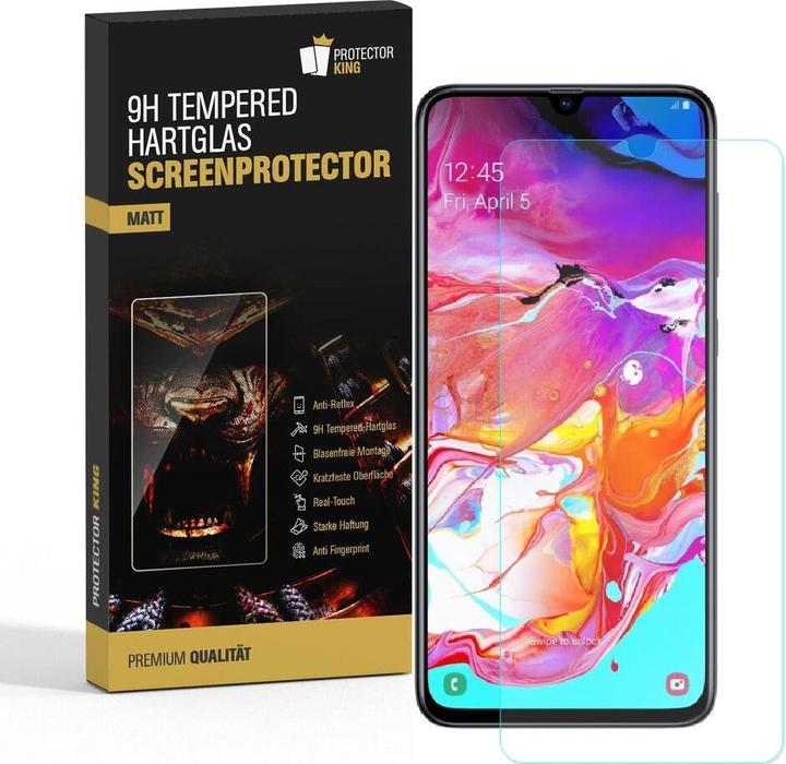 Produktbild Protectorking 3x Echtes Tempered 9H Panzerhartglas Matt Entspiegelt (3 Stück, Samsung Galaxy A30)