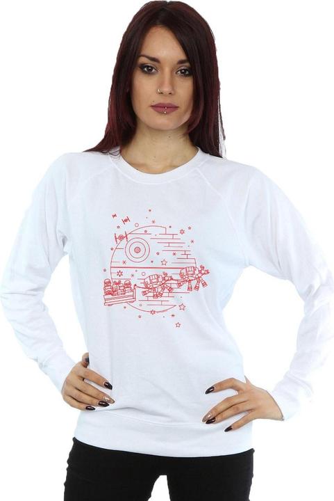 Actual product image Star Wars Womens/Ladies Death Star Sleigh Sweatshirt (L)