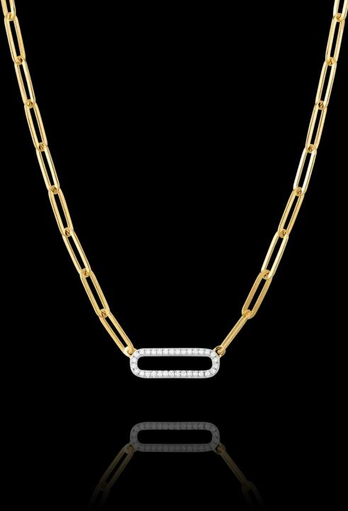 Immagine prodotto Charles Garnier Catena d'argento bicolore, zirconi (Argento 925)