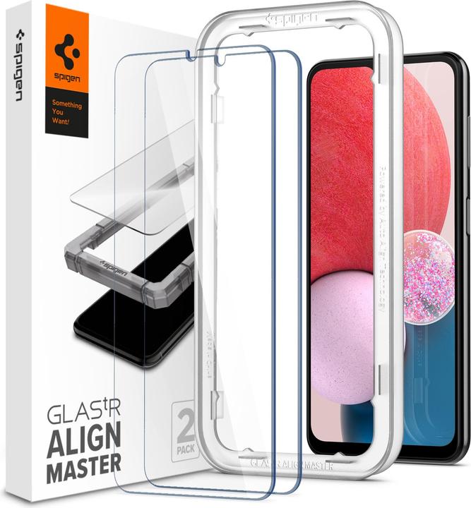 Actual product image Spigen TEMPERED GLASS ALM GLAS.TR 2 PACK GALAXY A13 4G (2 Piece, Samsung Galaxy A13)