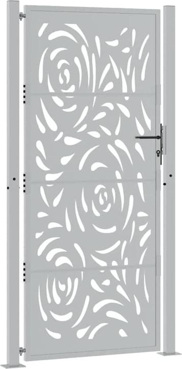 Produktbild VidaXL Gartentor 105x205 cm Wetterfester Stahl Flammen-Design Zauntor