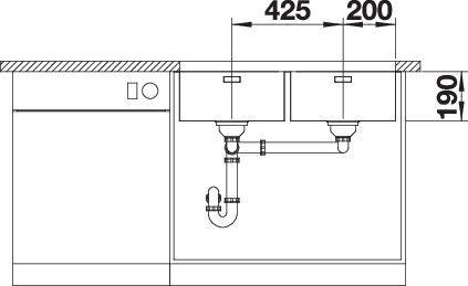 Immagine prodotto Blanco Andano 400/400-U (Lavello sottopiano, 44 cm, 86.50 cm)