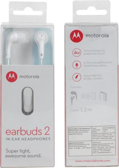 Image du produit Motorola Écouteurs 2 (Filaire)