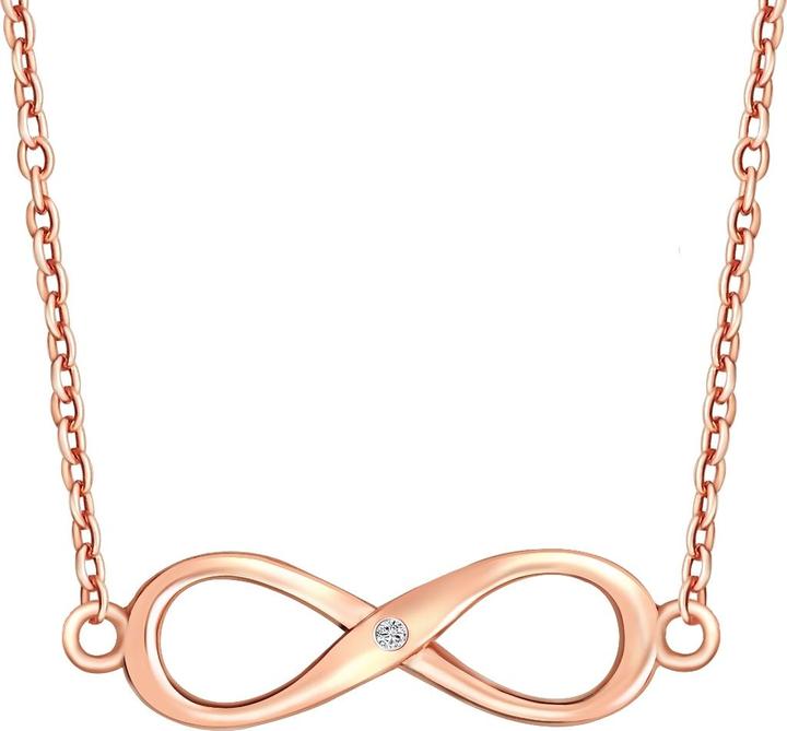 Actual product image Lulu & Jane Infinity Sterling Silver Diamond Rose Gold - 33502 (Sterling Silver)