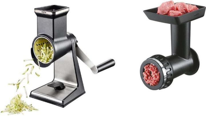 Actual product image GEFU Drum grater with meat grinder attachment