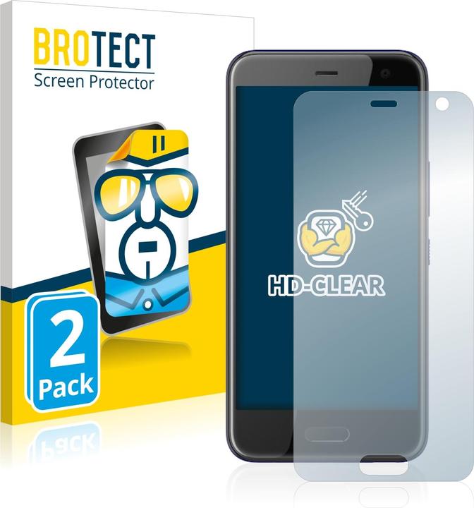 Actual product image BROTECT Screen Protector Clear (2 Piece, HTC U11 Life)