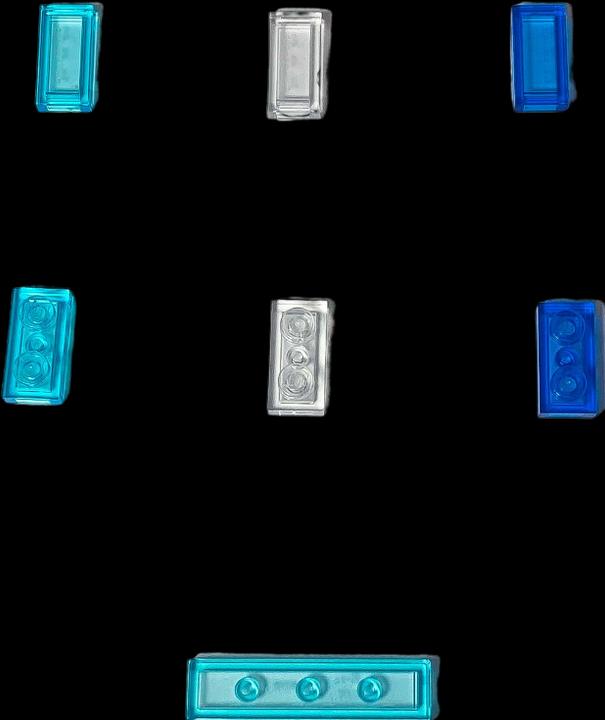 Actual product image LEGO MOC Sea/Water - Transparent Tiles and Slabs Mixed - NEW! Quantity 50x