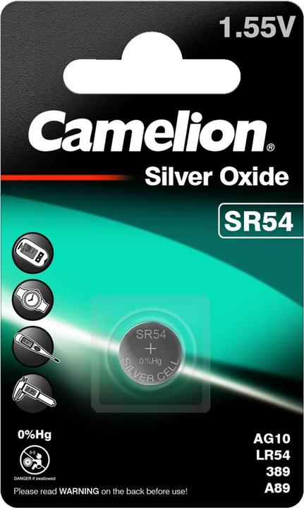 Produktbild Camelion Batterie SR54 Silber Oxid ( 1 Stück) (1 Stk., SR54, 80 mAh)