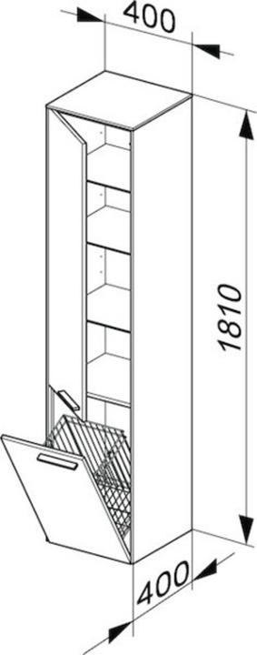 Actual product image Keuco Tall cabinet ROYAL 60 400x1810x400mm Ans li cash ma