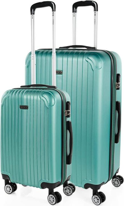 Image du produit Itaca Set de valises légères ABS 2 valises S L Aquamarine (35 l, Bagage à main (jusqu'à 50l), L (90 - 115l))