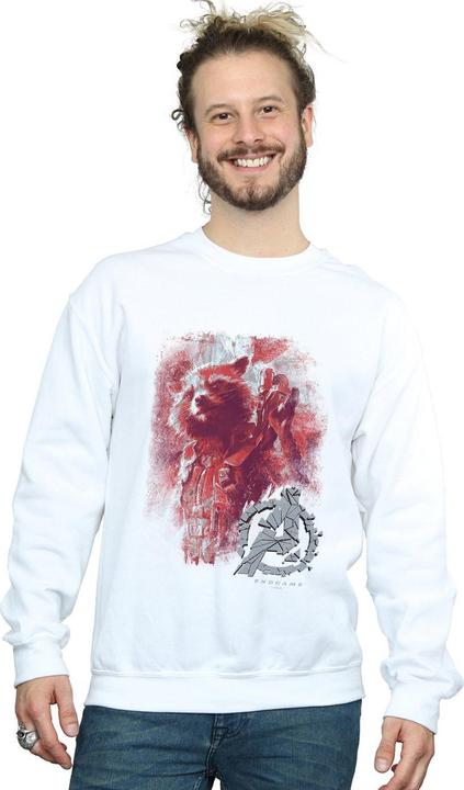Actual product image Mens Avengers Endgame Rocket Brushed Cotton Sweatshirt (S)