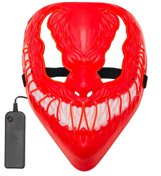 Actual product image Widmann Red monster mask with LED lighting