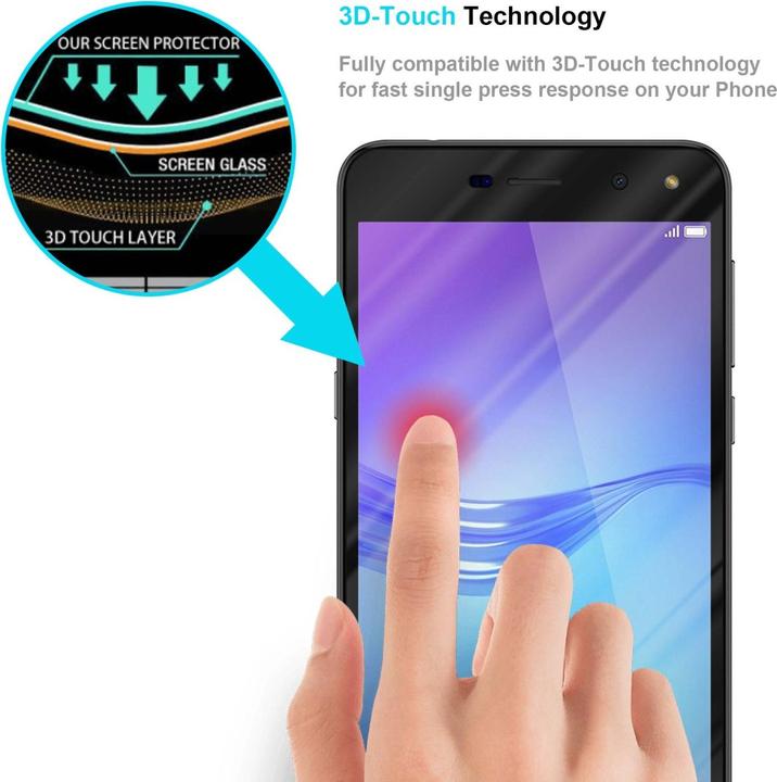 Produktbild Cadorabo Vollbild Displayschutzglas (1 Stück, Huawei Y5 (2017), Huawei Y6 (2017))