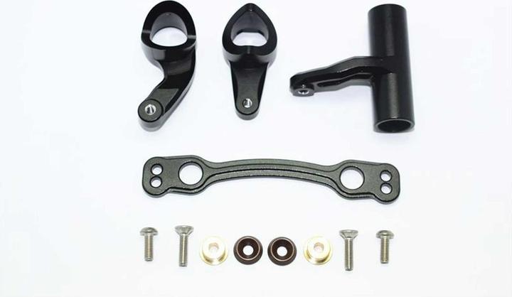 Actual product image GPM aluminium steering set black arrma kraton, talion, typhon, senton, outcast, firete 6s