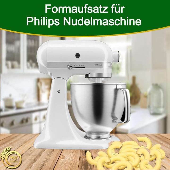 Actual product image My Pasta Hörnchen Pasta Matrize für Philips Nudelmaschine Serie 7000