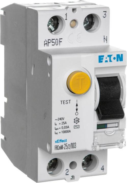 Actual product image Eaton RCD switch, 25A, 2p, 30mA, type AC 170391