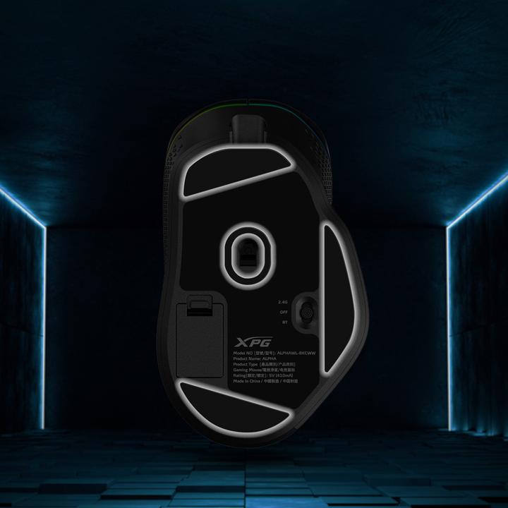 Image du produit XPG Souris ALPHA WIRELESS Droite RF Sans fil + Bluetooth + USB Type-C Optique 16000 DPI (Sans fil)