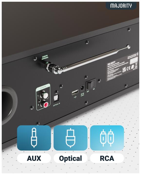 Productafbeelding Majority Quadriga (DAB+, VHF, FM, Bluetooth, WiFi)