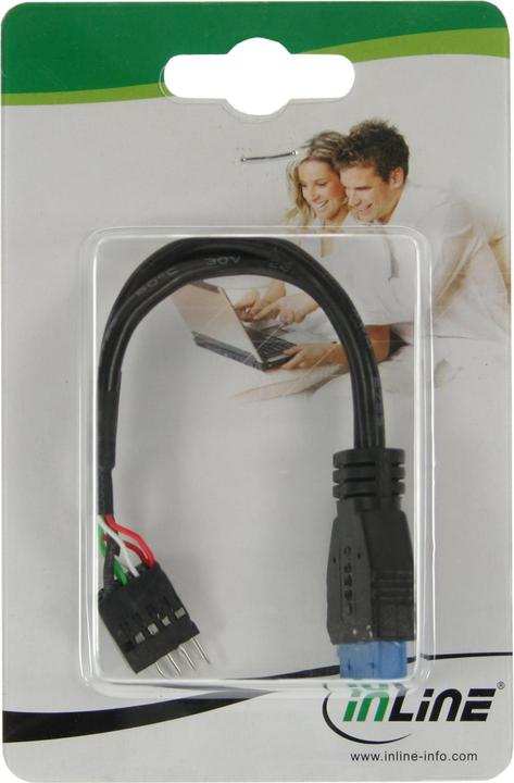 Produktbild InLine Adapter intern USB 3.0 zu intern USB 2.0 - 15 cm (0.15 m, USB 2.0)