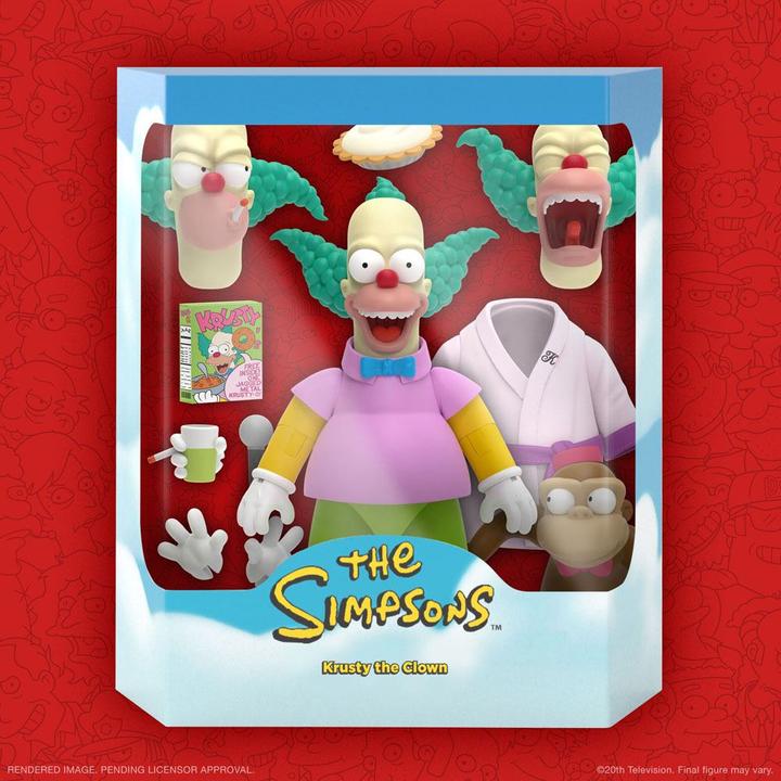 Actual product image Super7 Les Simpson figurine Ultimates Krusty the Clown 18 cm