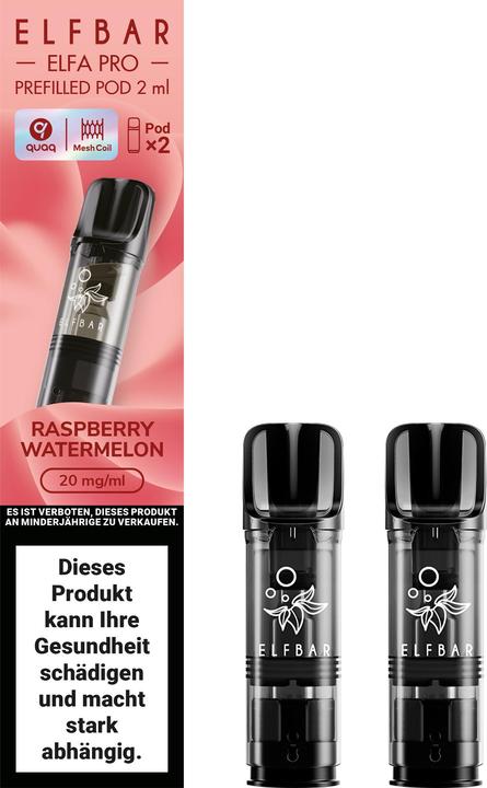 Produktbild Elfbar ELFA PRO 2x Pods Raspberry Watermelon (Himbeere, Wassermelone)