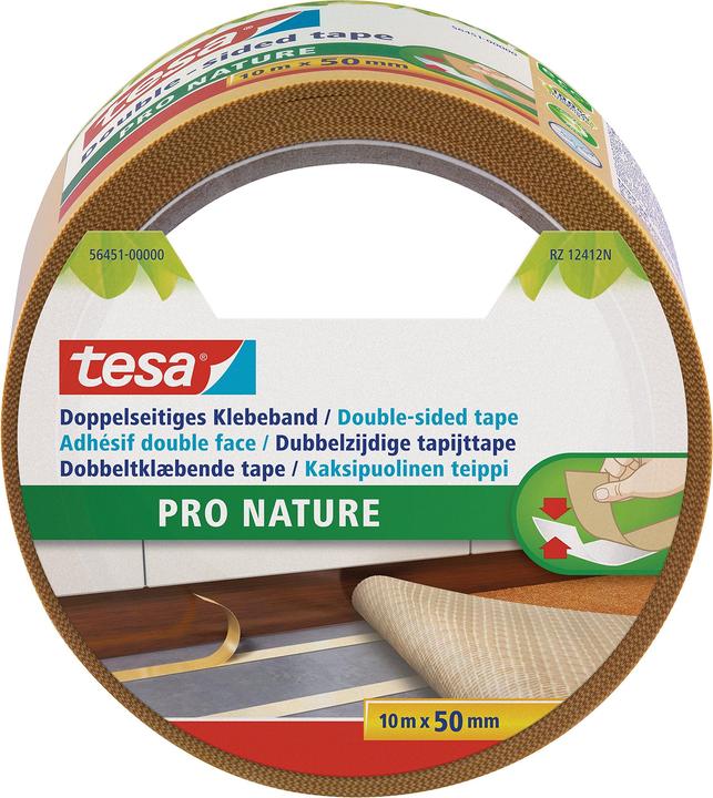 Produktbild tesa Verlegeband PRO NATURE, doppelseitiges Klebeband (50 mm)
